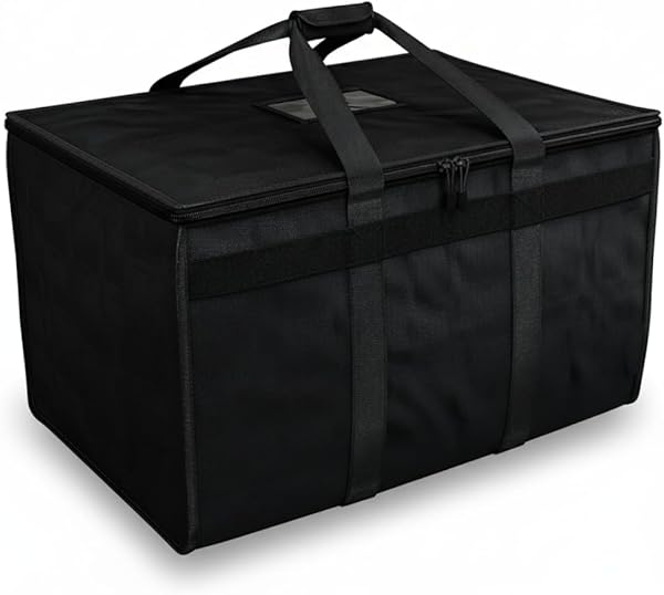 TRUE NORTH insulated food delivery bag with divider for bakery transport
