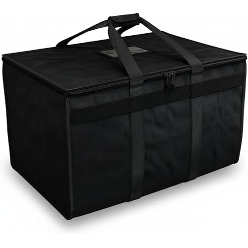 TRUE NORTH Insulated Food Delivery Bag w/Divider (23"x15"x14") - Uber Eats Food Warmer Bag - Pizza Bags For Delivery, Warming Bags For Food - Insulated Delivery Bags For Hot Food - Pizza Delivery Bag