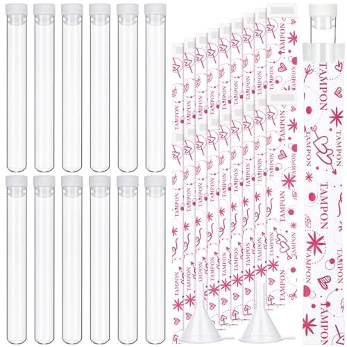 Image of Copkim 38 Pcs Tampon Tube Set for Women,Sweet Style | Plastic Travel Tube Containers, Reusable Wrappers, for Festivals Cruises Sports Events Concert