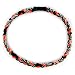 MapofBeauty 18" Sport Style Two Colors Fashion Three Braided Rope Tornado Necklace (Orange/ Black)