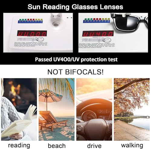 OCCI CHIARI Reading Sunglasses Women UV Protection Outdoor Reader Glasses 0.5 0.75 1.0 1.25 1.5 1.75 2.0 2.25 2.5 2.75 3.0 3.25 3.5 3.75 4.0 (Red, 150)4