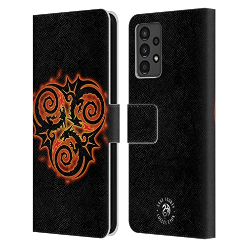 Protection Samsung Galaxy A13 étui portefeuille cuir Anne Stokes dragon
