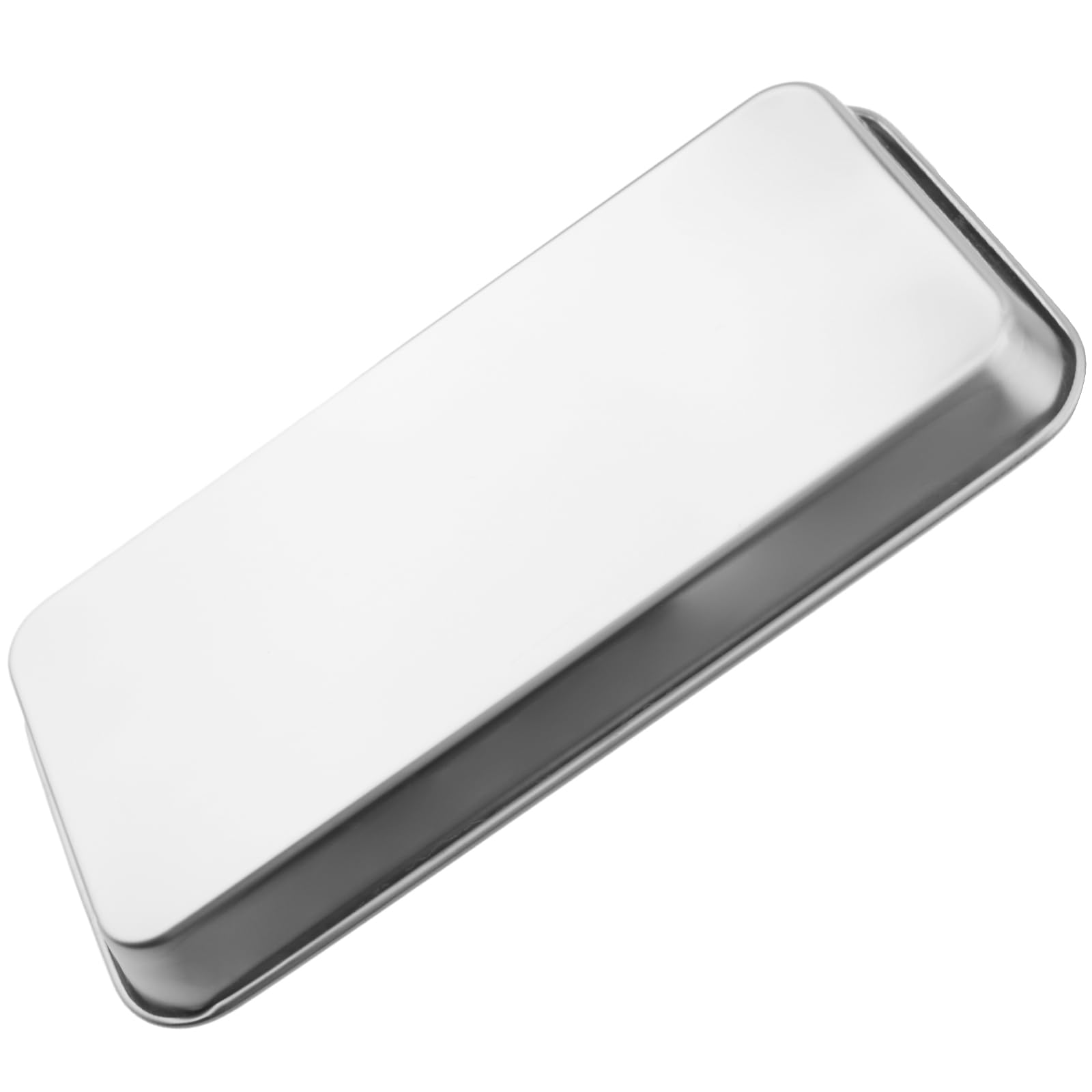 Bandeja de Instrumentos de Acero Inoxidable, 22,5 x 11,7 x 2 cm, Rectangular, Laboratorio, 10 Unidades