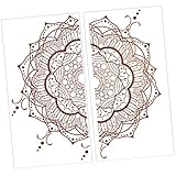 Uonlytech 2個繊細なマンダラ柄 ウォールステッカー 粘着式 装飾デカール リビングルーム 寝室 キッチン 浴室用 剥がしやすい 自宅インテリア向け