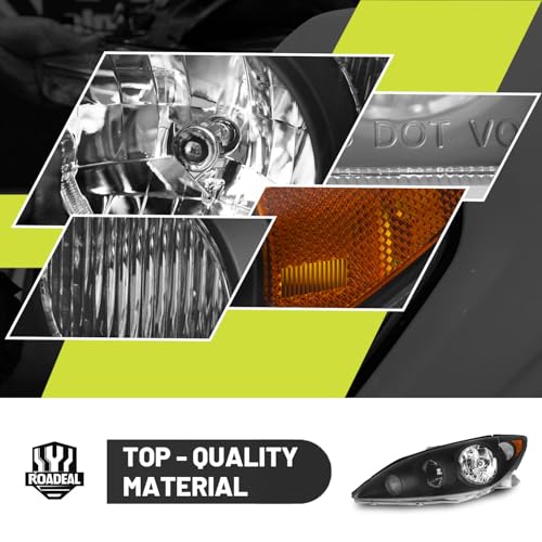 Image of Headlights W /Bulbs for 2005 2006 Toyota Camry 4-door sedan Base, LE, SE, XLE Halogen Headlamp Replacement Driver & Passenger Side