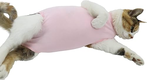 Miniatura 8 de Traje de recuperación para gatos, traje de recuperación quirúrgica para gatos para heridas abdominales o enfermedades de la piel, mameluco de gato