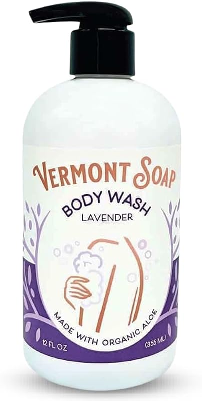 VERMONT SOAP Sabonete líquido corporal em gel com manteiga de karité e lavanda, 354 mL