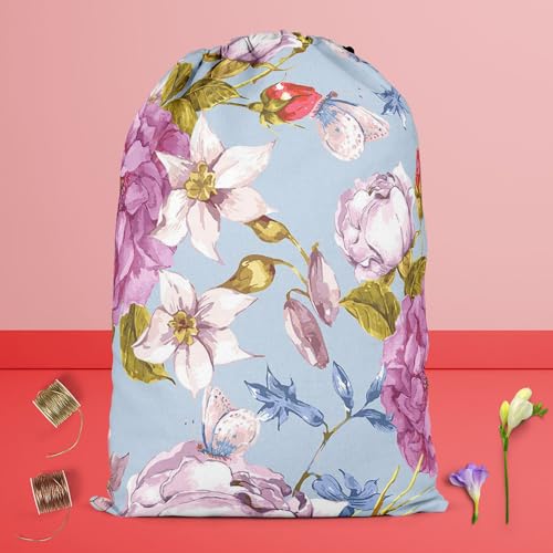Image of ArtzFolio Floral Roses D1 | Reusable Sack Bag | Bag for Gym, Storage, Vegetable & Travel