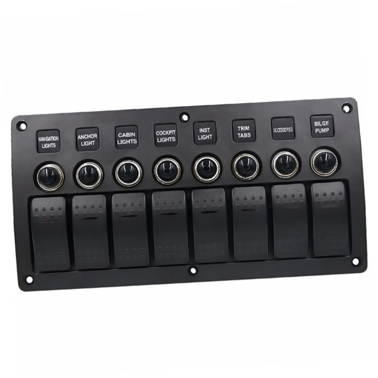 Mobestech 1set Gang Toggle Panel for Boats and Vehicles Control System Overload Ship Panel for Rv Car Truck and ATV Charging Needs
