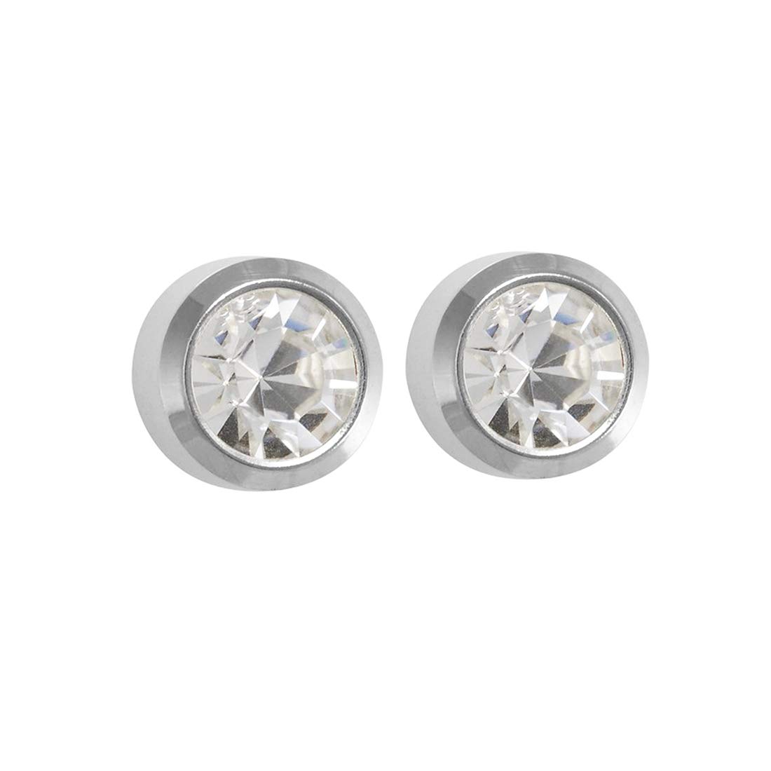 STUDEX2MM April – Crystal Bezel Allergy free Stainless Steel Ear Studs | Ideal for every day wear