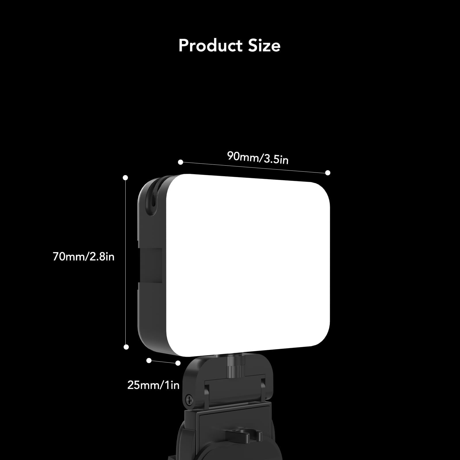 NearStream LED Streaming Light con Soporte Ajustable, 2000mAh Recargable CRI 95+, 2700-6500K Lámpara de Panel regulableLuz LED portátil y Ligera para Vloggers
