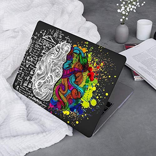 iCasso MacBook Air 13 inch Case 2021 2020 2019 2018 Release A2337 M1 A2179 aA1932, Plastic Hard Shell Case with 2 Keyboard Cover & Touch ID Retina Display Compatible with MacBook Air 13'' -Brain