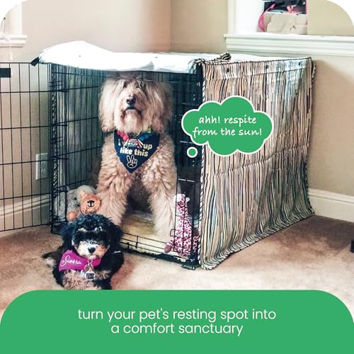 Molly Mutt Capa de caixa de cachorro - serve para caixa de 76,2 x 48,2 x 53,3 cm - Capa de canil par