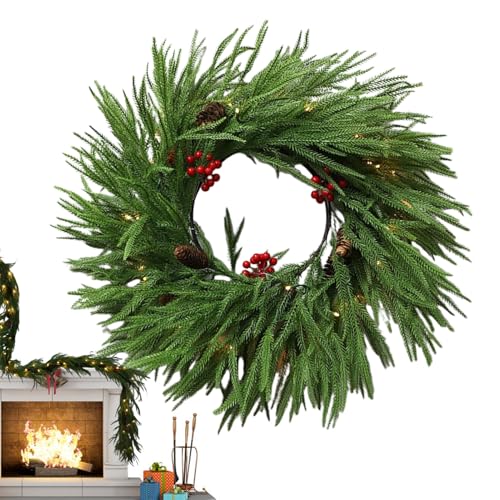 Guirlande de cèdre lumineuse 1,8m pour décoration de cheminée et Noël - 2