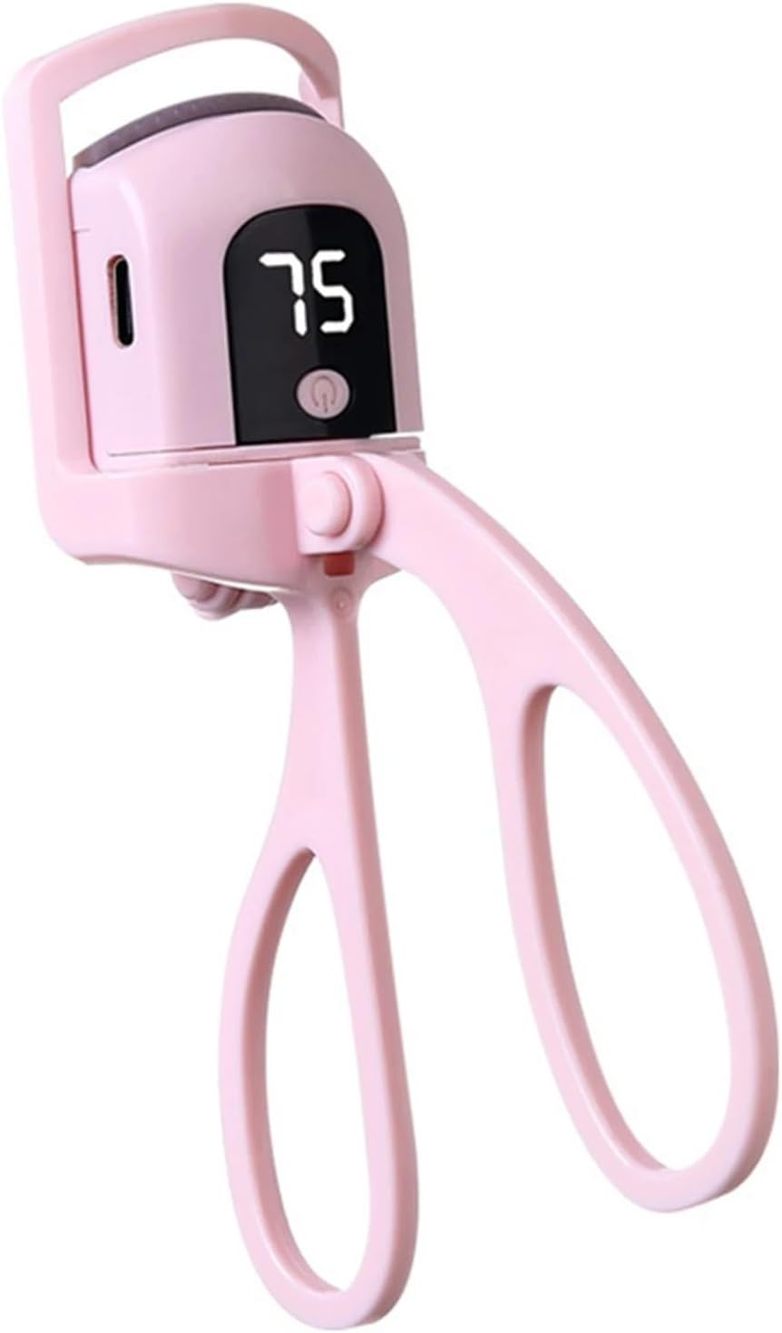 Women Makeup Electric Heated Eyelash Curler Long Lasting Eye Lash Eyelashes Clip Automatic Tool USB Rechargeable(Basic White-1)