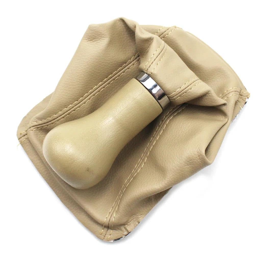 YDXHERTA for Chery A5 5-Speed Shift Lever Set Gear Handball Dust Cover Gear Shift Knob Boot Beige Gray Auto Parts(Beige)