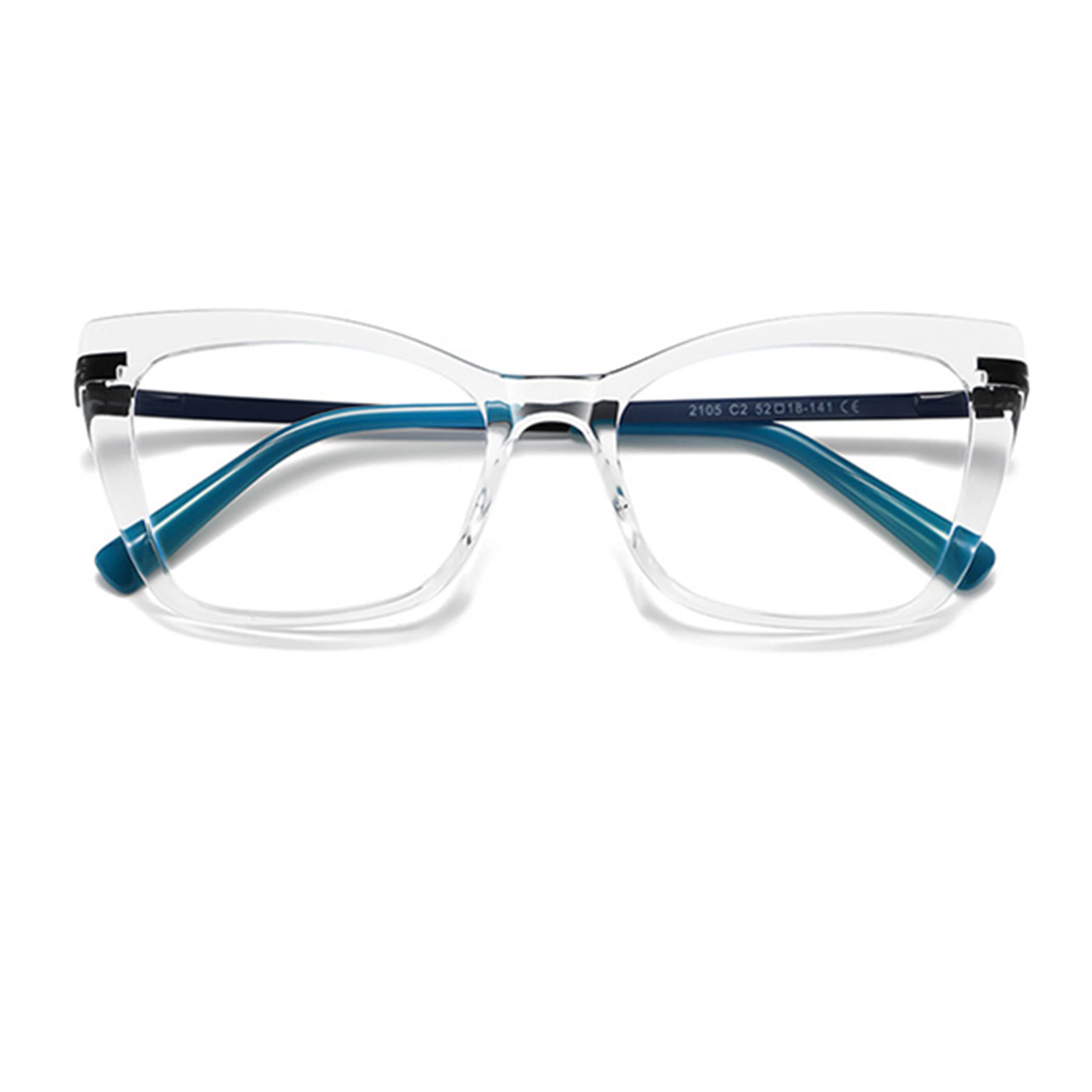 bullabulling Cat Eye Fashion Ladies Reading Glasses Spring Hinge Readers for Women