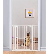 Mumeasy 36" High Extra Tall Dog Gate, 29.6"-40.5" Wide Pressure Mounted Tall Baby Gate for Dog, A...