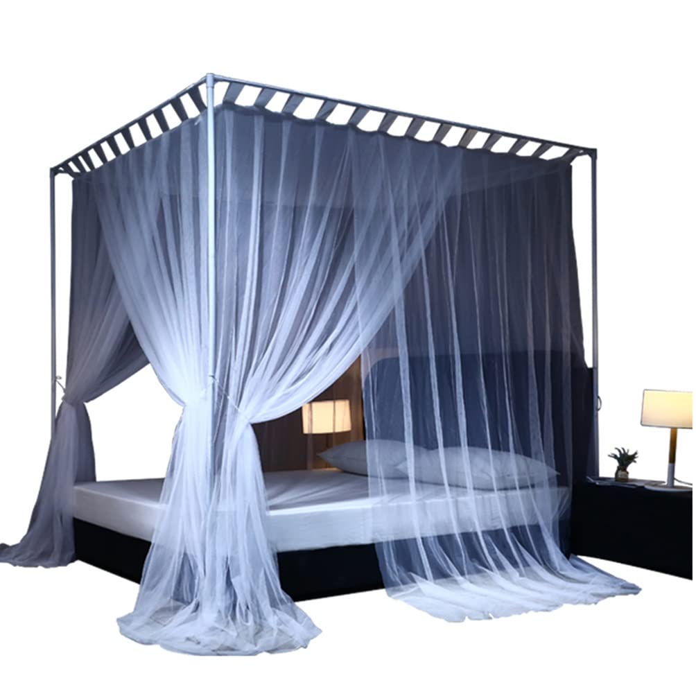 Moustiquaire à baldaquin de chambre pour lit 180x200 cm et rideaux décoratifs de nuit