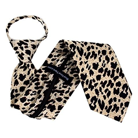 Buy Your Ties Leopard Print Mens Zipper Tie Cover