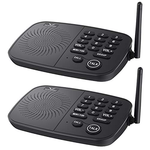 🔥 Hot Deals Hosmart 1/2 Mile Range 10-Channel Intercom System for Home or Office, Plug-and-Play Intercom, Easy to Use with Clear Sound, Without Yelling [2020 New Version]