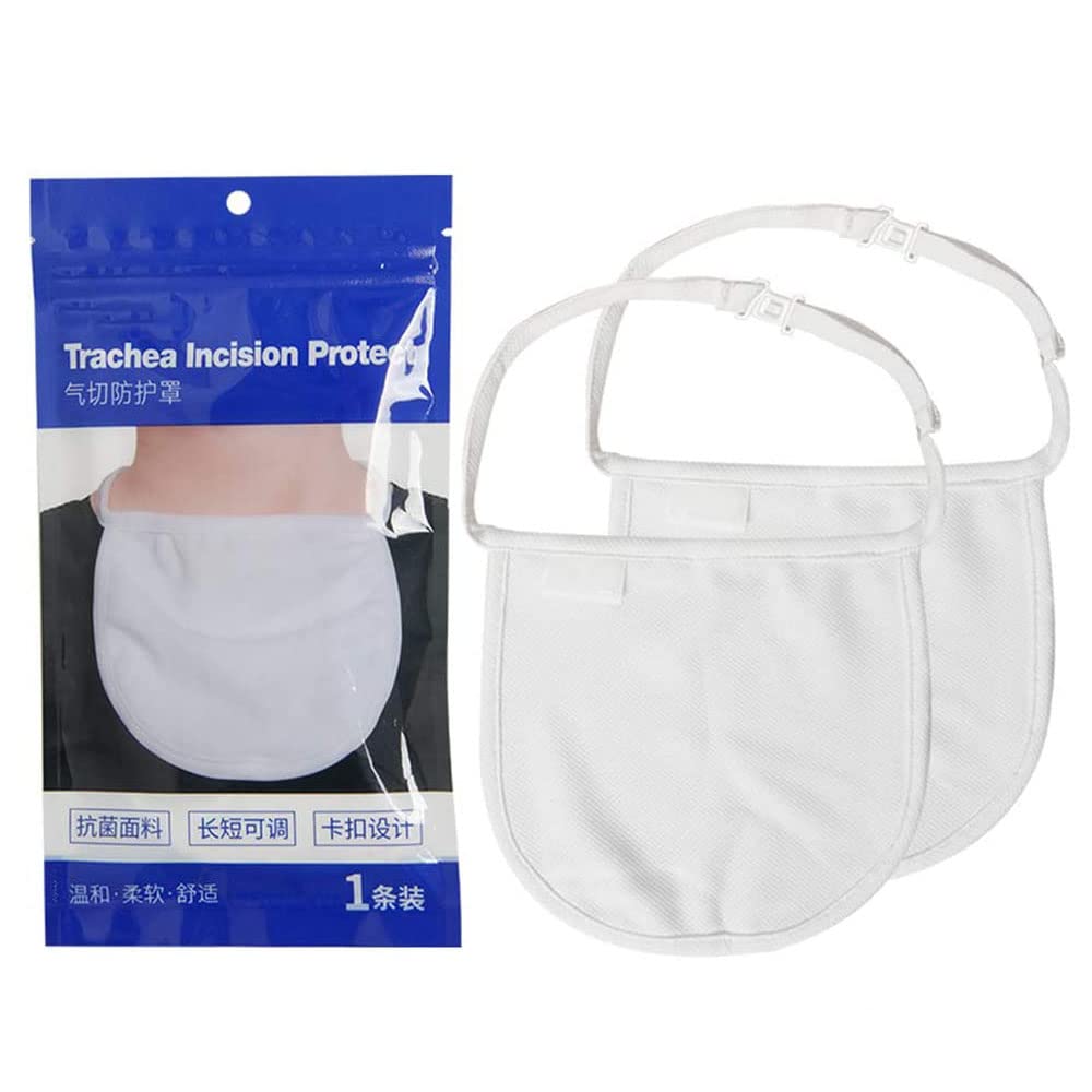 Couverture de stomie col chemisier et protecteur de trachette ajustable anti-poussière 2pcs