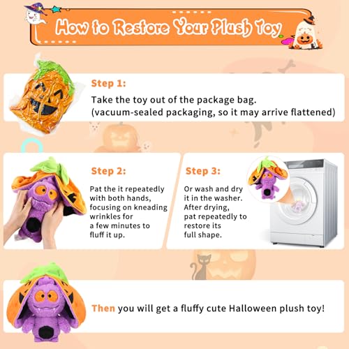11" MIAODAM Reversible Halloween Plush Stuffed Animal $4.99 + Free Shipping w/ Prime or on $35+ + 50% Off Code QW6LHCC7 Prime - image 7