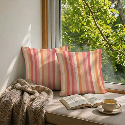 Housses de coussin extérieur imperméable 80x80 d'aspect lin résistant - 2