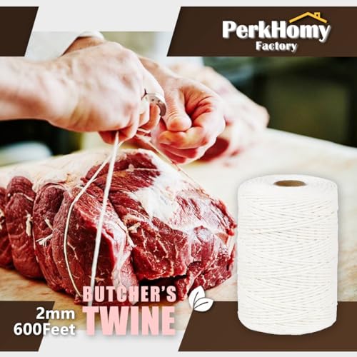 image for SMART&CASUAL 600 Feet 2mm Cotton Butcher Twine String Soft Food Safe f