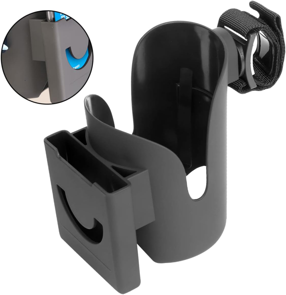 Toyvian Stroller Cup Holder Mobile Phone Rack Cart Accessory Lightweight and Durable Design Fits Bottles and Phones for Parents The