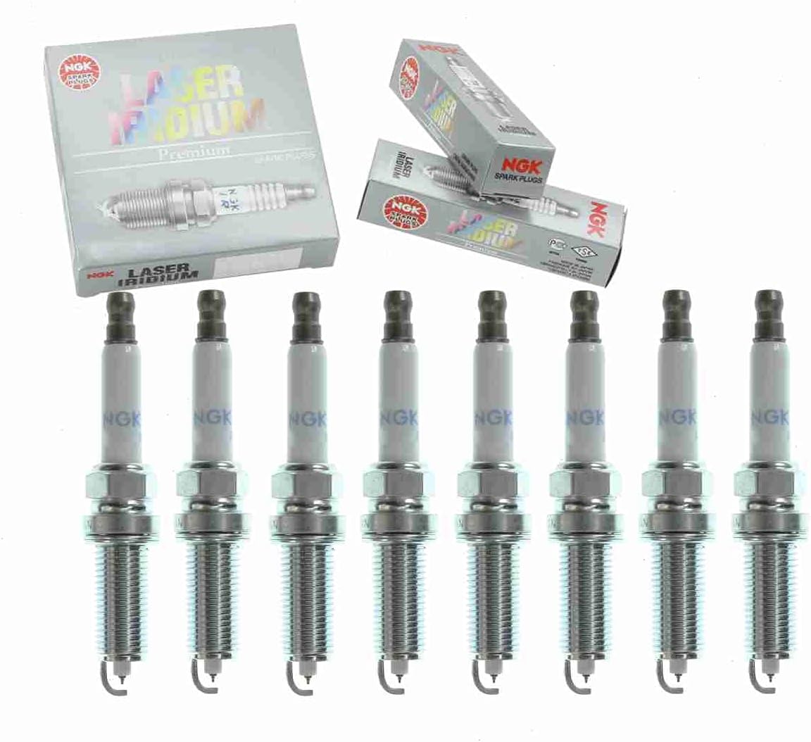 8 pc NGK Laser Iridium Spark Plugs compatible with Mercedes-Benz C63 AMG 6.3L V8 2008-2015