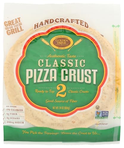Golden Home Classic Pizza Crust 12 Inches, Kosher, Non-GMO, 2 Count, 24 Ounce (Pack of 10)
