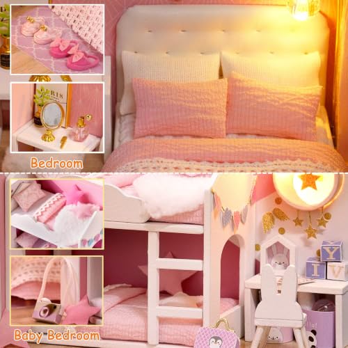 Image of DIY Miniature Dollhouse Kit with Furniture Plus Dust Proof & Music Movement