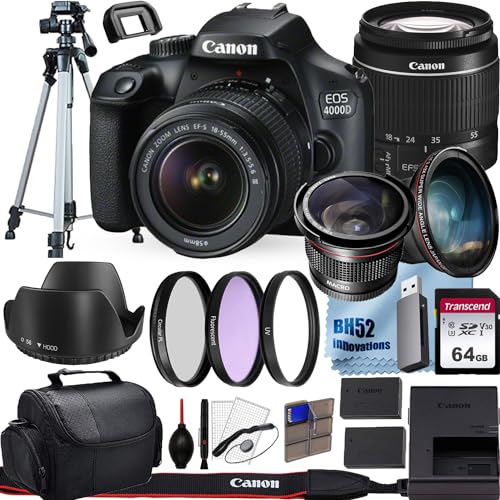 Canon EOS 4000D cámara DSLR con lente zoom 18-55mm miniatura 1