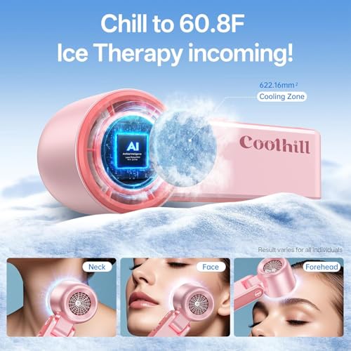 Image of Handheld Portable Fan with Ice Cooler: 199-Speed 5500mAh | Rechargeable Handheld Fan, Hand Cooling Personal Fans with 20000 RPM Air Turbo Tech for Travel Outdoor