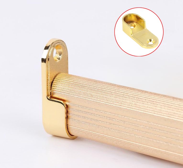 Coshar-20pcs-Oval-Closet-Rod-End-Supports-Wardrobe-Rod-Brackets-Zinc-Alloy-Fit-Rod-Inside-Diameter-16mm063inch-Gold