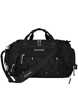 50L Duffel Travel Bag with Multiple Pockets | Ideal for Gym & Outdoor Trips (Black)