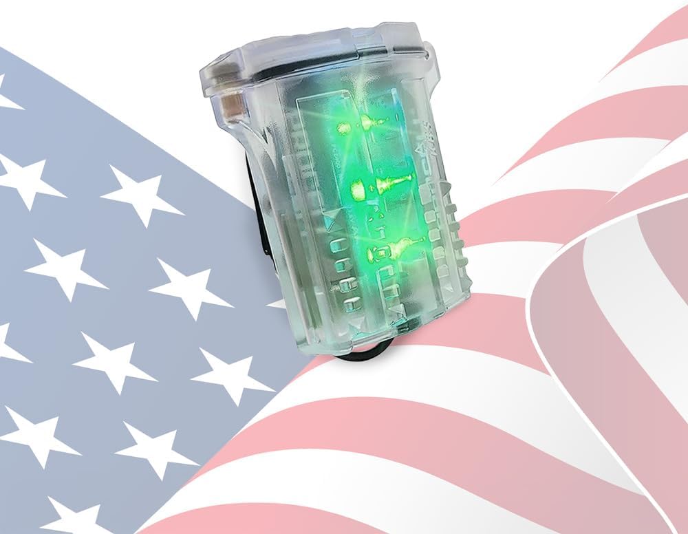 Freakin’ Beacon Personal Safety Light Visible from 1000+Feet,MSHA Approved, Water-Resistant and Intrinsically Safe Design Work, Industrial, Running,Biking, Mining Camping (Green/Plastic Solid)