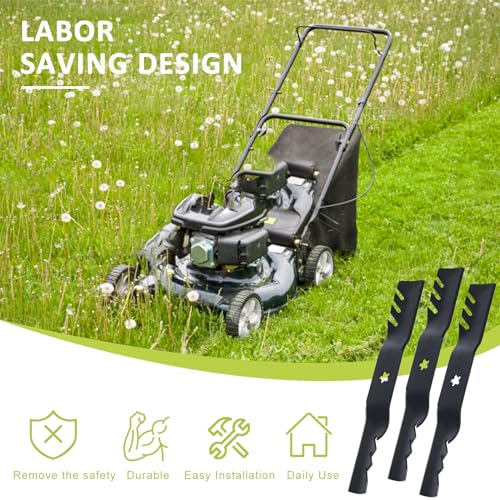 54 Inch Mulching Mower Blades Compatible with Husqvarna Craftsman 3 Pack by Qopaw - Used condition - Image 5