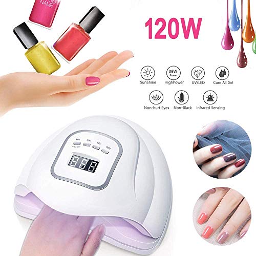 Lampa do suszenia paznokci o mocy 120 W z 4 timerami manicure i