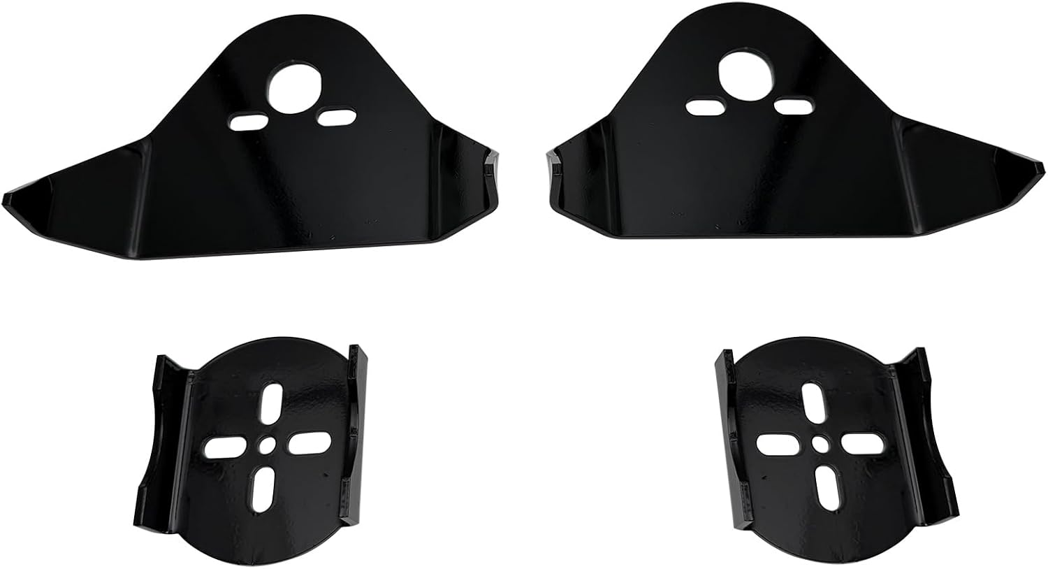 4PCS Black Rear Bag Mounting Axle Brackets Upper and Lower Weld On Air Ride Suspension, Fits Most Pickup Trucks Hot Rods Rat Rods Classic Cars 2500 2600 Air Bag