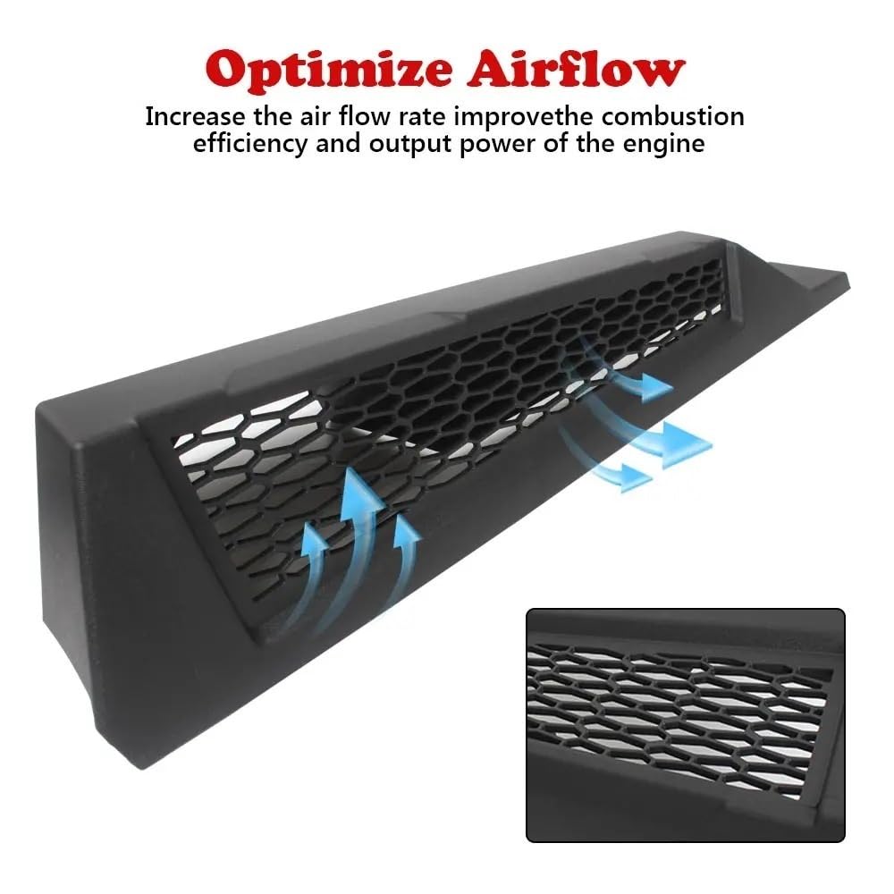 Capot de Protection Couvercle ventilation latéral pour Polaris RZR XP XP4 Turbo #2206649 UTV, Kit lunette grille d'admission d'air en plastique ABS