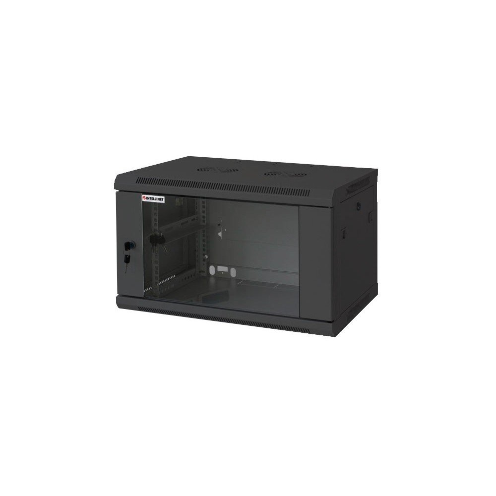 Armadio Intellinet Rack 19'' a muro 9 Unita' sezione unica prof. 600mm Nero