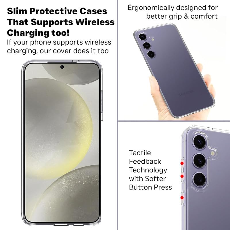 Image of Case Creation Brand - Mobile Cover for Samsung Galaxy S24 Plus (Soft & Flexible Back Case), Transparent
