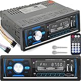 Retoo Autoradio mit Bluetooth 1-DIN, Freisprecheinrichtung und Fernbedienung MP3 Player mit 2 USB...