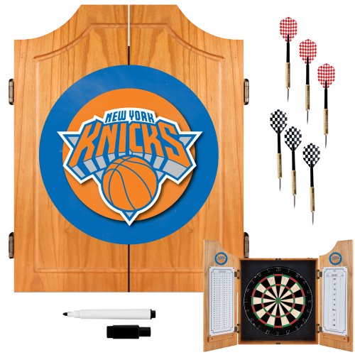 Nba New York Knicks Wood Dart Cabinet Set #TOP1