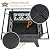 Yaheetech Fire Pit 32in Fire Pits for Outside Outdoor Fireplace Large Square Wood Burning Fire Pit Heavy Duty for Patio BBQ Camping Bonfire with Spark Screen, Mesh Cover, Poker