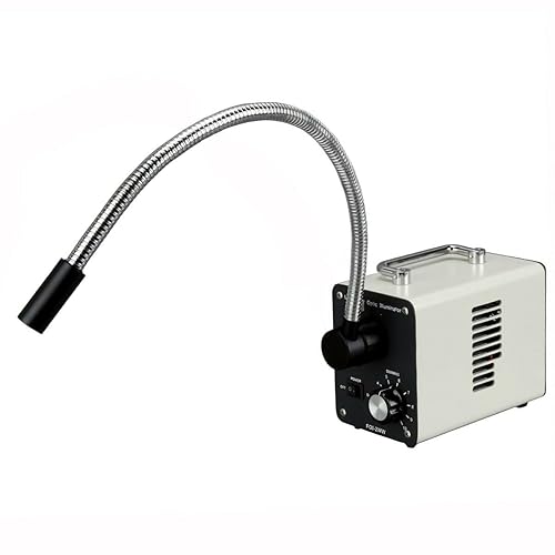 Miniatura 7 de AmScope Iluminador dual del microscopio de las luces del cuello de cisne de la fibra óptica de LED-20WY 20W LED