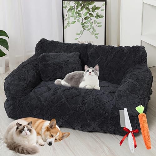 Canapé Moelleux Et Apaisant Pour Animaux De Compagnie, Avec Housse Amovible, Lit Orthopédique Lavable Pour Chien Avec Rebord, Favorise Un Sommeil Profond Et...