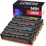 Lemero 4 Compatible Canon 045 045H Multipack Cartouche d'encre pour Canon i-Sensys LBP611Cn LBP613Cdw MF631Cn MF633Cdw MF635Cx imageCLASS MF634Cdw MF632Cdw LBP612Cdw,Noir Cyan Magenta Jaune
